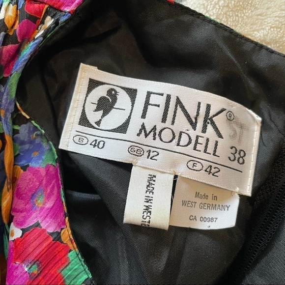FINK Modell Vintage Floral Midi Dress 12 - Picture 8 of 8